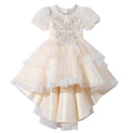 european and american girls' dresses  new sequin runway piano performance dress train children's princess dress high-end