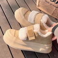 Winter cotton shoes for women fleece-linedthickened bread shoes for women 2026new arrivalpopularvelcroheattech shoes thick sole sneakers
