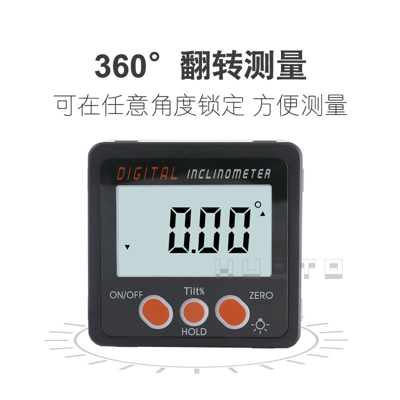 JAVIER Digital Display Inclination Box 4 * 90 Degree Digital Display Angle Meter Inclination Meter Slope Meter Protractor Level Meter