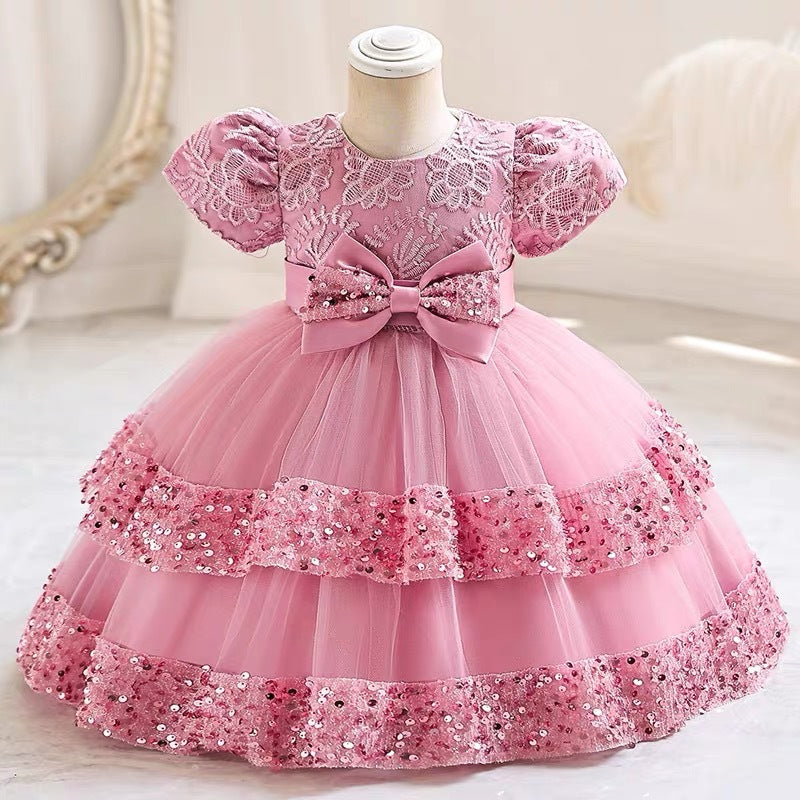 Children's runway performance evening dress