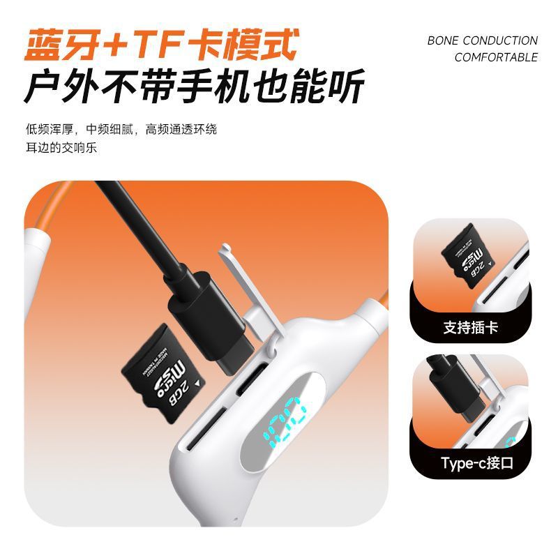 2025 new conductive bluetooth earbuds - wireless, card-insertable, running & sports, adaptive color, active noise cancellation