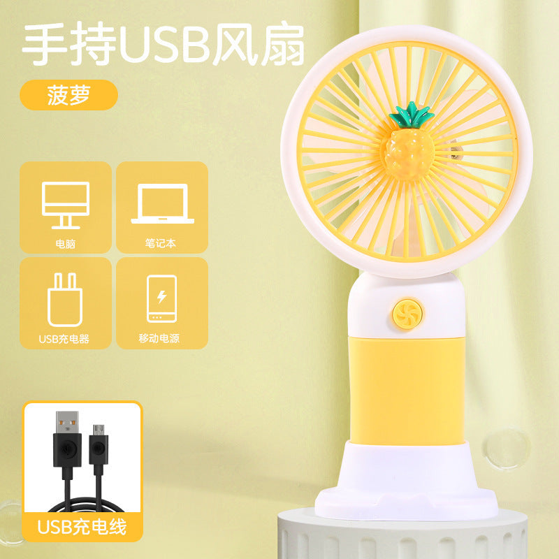 Bestselling cross-border handheld fan - portable usb rechargeable mini cartoon desk fan for office use
