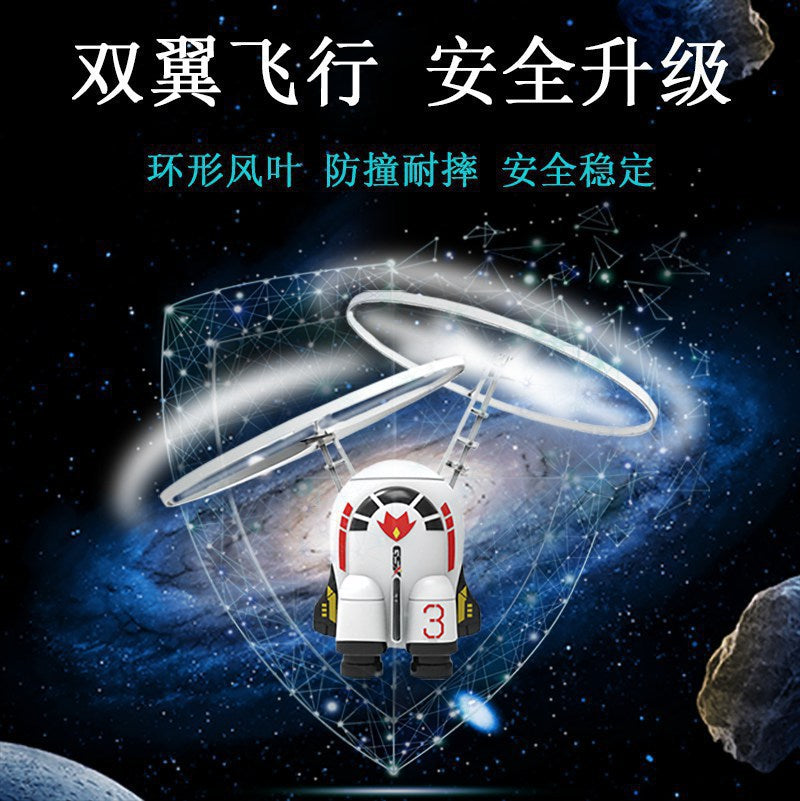 Wholesale steel wire astronaut induction flying toy - gesture-controlled levitating flying doll, light-up robot, kids' toy