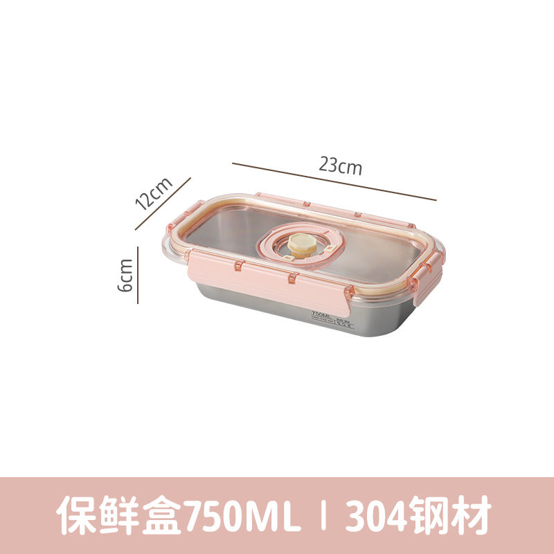 304 stainless steel fresh-keeping box, special sealed box for food-grade refrigerators, lunch box can be heated in microwave oven, bento box