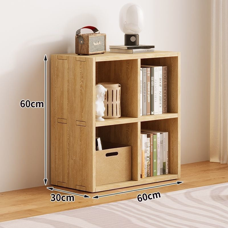 Solid wood storage rack floor-standing wall bookcase combination storage cabinet kindergarten cabinet storage cabinet for home plaid cabinet