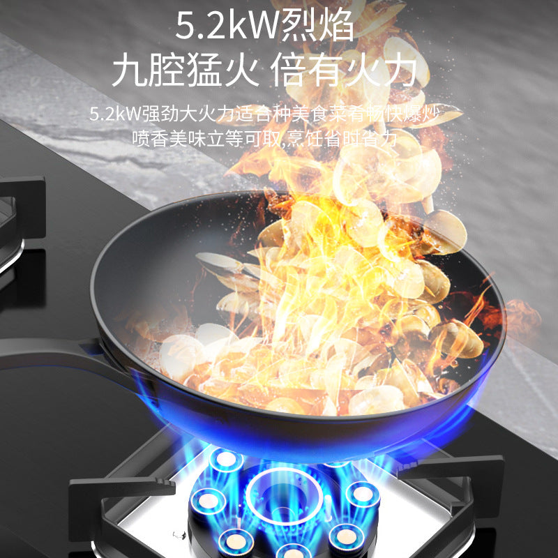 Wholesale high-power gas stove double burner for home natural gas table embedded liquefied petroleum gas stove fierce stove