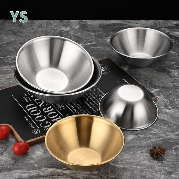 Salad bowl, ten packs, Korean tableware, stainless steel ice cream bowl, Japanese ramen bowl, instant noodle bowl, stainless steel bowl
