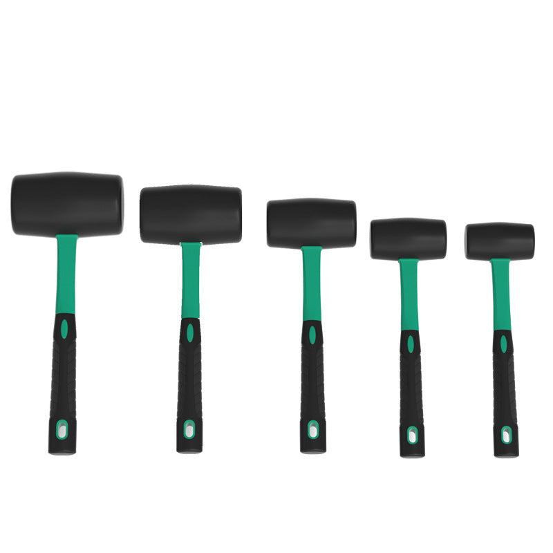 Solid rubber mallet - industrial grade, multi-purpose for home improvement, elastic for tile installation, flooring, and wall tile setting