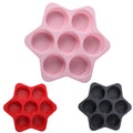 in stock new silicone hamburger baking pan breathable cut out hamburger mold 7-hole silicone bread mold