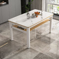 Modern tempered glass double-layer dining table and chair set - perfect for small spaces, home use, rental properties, and dining areas