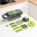 Kitchen vegetable slicer, dicer, and shredder - multifunctional mandoline for home use - carrot, onion, and dicing tool - prep workstation for home and restaurant use