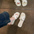 New breathable one-strap sandals & slippers for women - stylish, versatile, korean style, flat, soft sole, perfect for beach & pool