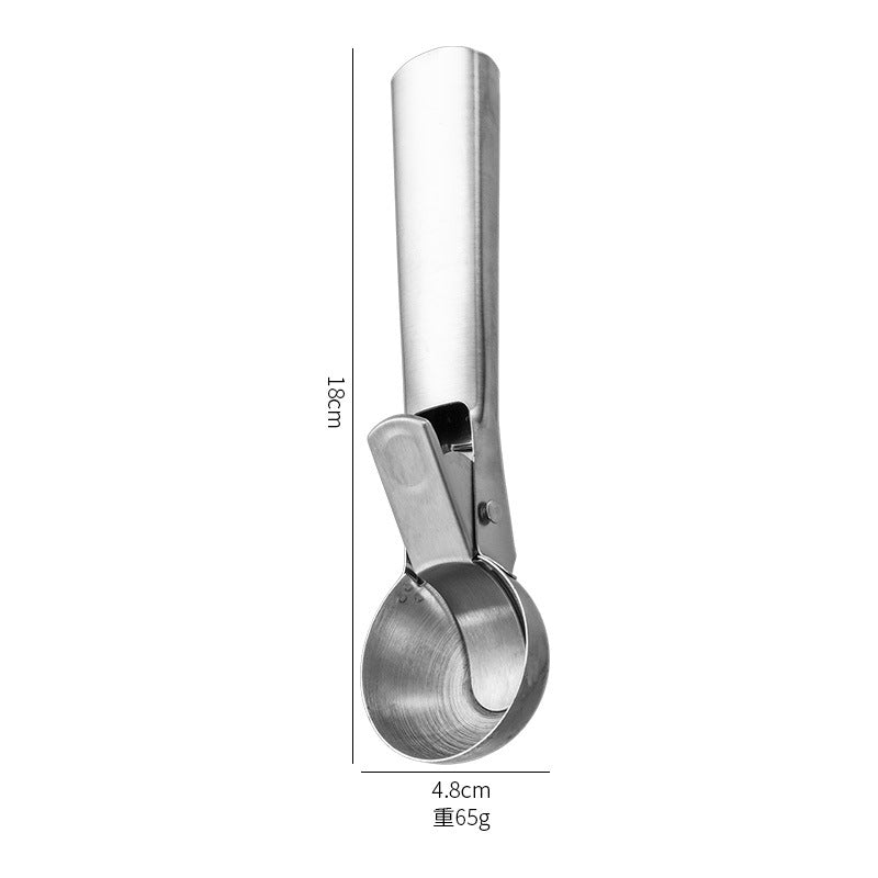 Stainless steel ice cream scoop - hot milk, avocado, watermelon scoop - fruit ball maker - pop-up ice cream scoop
