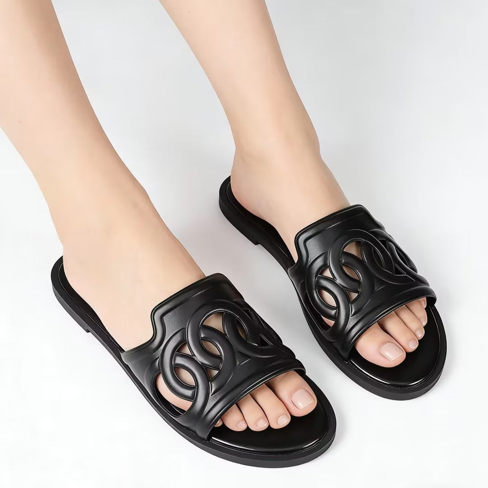 exportplus sizeoutwearfashionfairy style slippers flats seaside vacation sandals women's summer outwear color cool