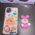 Cartoon cinnamon dog stand creative lazy airbag telescopic lollipop stand epoxy mobile phone desktop stand