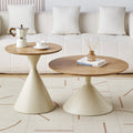 Cream style carbon steel coffee table for homenormcore living room small apartment modern casualclassy round movable side table