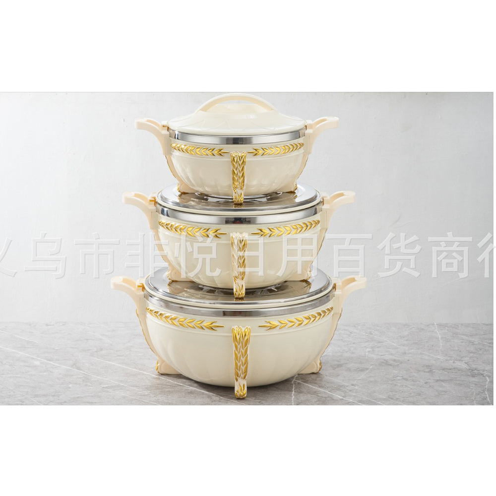Factory direct sales cross-border hot-selling stainless steel insulation bucket white stone pattern black stone pattern light gold handle classic cross-border hot-selling