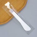 White pole double-ended silicone brush stick (tongue type)