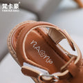 Vancahao kids baotou sandals  summernew arrivalchildren's casual beach shoes girlcut out sandals