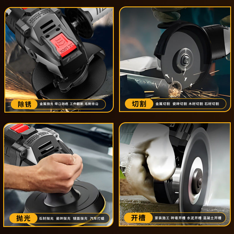 personalized nanwei brushless lithium electric angle grinder metal wood cutting machine manufacturer direct hair high power grinder