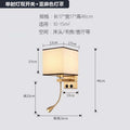 Hotel square bedside reading wall lamp nordic spotlight with switch usb room bedroom adjustable angle