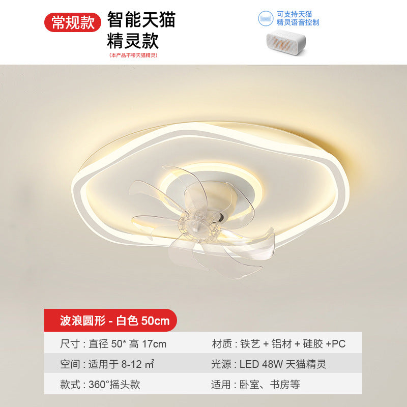 Fan light 2025 new bedroom light ceiling light modern simple eye protection electric fan integrated restaurant Zhongshan lighting