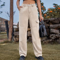 Fashionexport women's clothing cross-border independent station  new elastic waist denim workwear casual pants pants trend