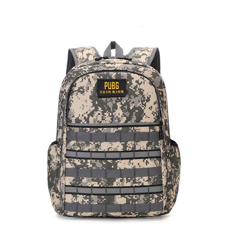 Mountaineering camouflage eating chicken, the same third-level men's backpack schoolbag, primary school students, special forces children, waterproof and large capacity