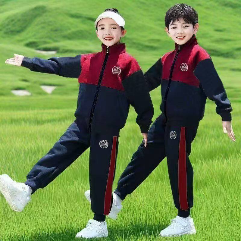 stylish spring/autumn outerwear set for boys and girls - trendy two-piece sportswear for students - cross-border e-commerce