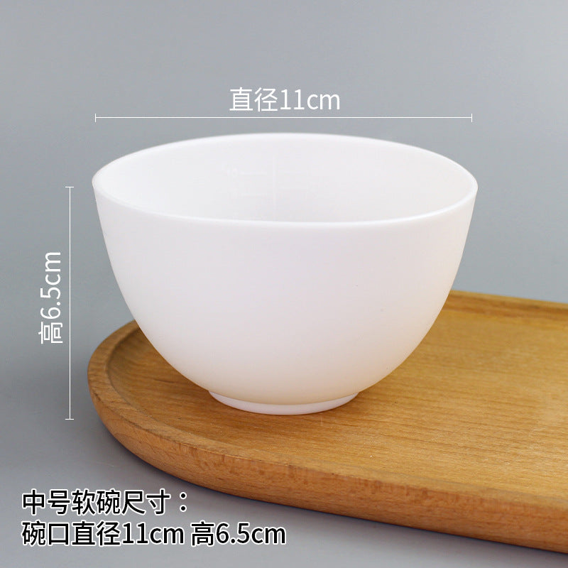 Beauty bowl spa mask mixing tool plastic mask bowl wholesale set - flat rim bowl