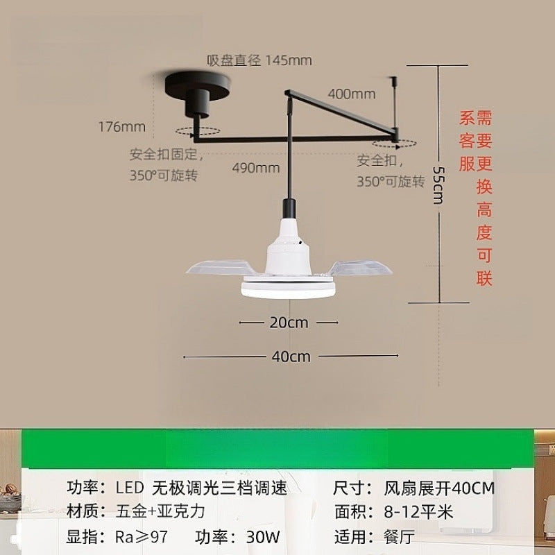 Medieval Fan Rocker Arm Restaurant Chandelier French Cream Displaceable Dining Table Bar Light Japanese Tea Room Dining Room Lighting