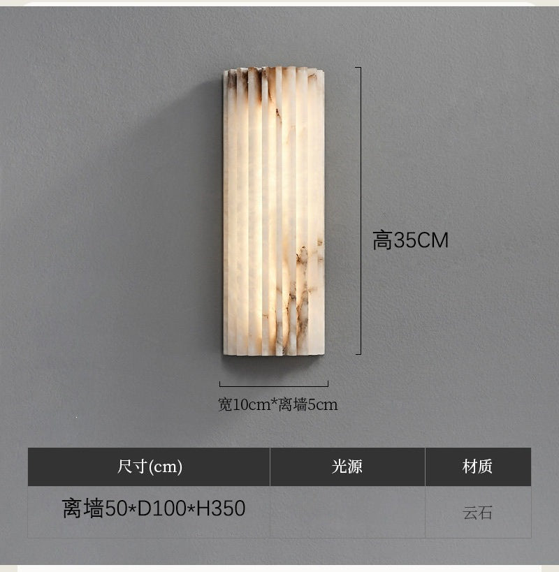 accessible luxury designer marble wall lamp bedside postmodern casual bedroom living room background atmosphere lamp