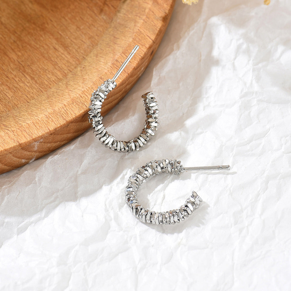 C-shaped earrings wholesale cross-border stylish accessories niche design casual versatile asymmetrical ins style earrings
