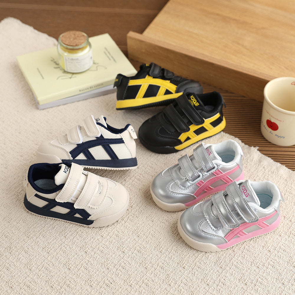 Vancahao girls' breathable first walker shoes, non-slip athletic white shoes, soft sole sneakers, boys' shoes, baby crocs