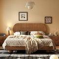 French antique style retro wooden bed 1.8 double bed master bedroom small apartment wedding bed modern simple 1.5 b&b