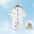 Newborn summer romper: baby long-sleeve loungewear for infants and toddlers - perfect for home, air conditioning, and crawling