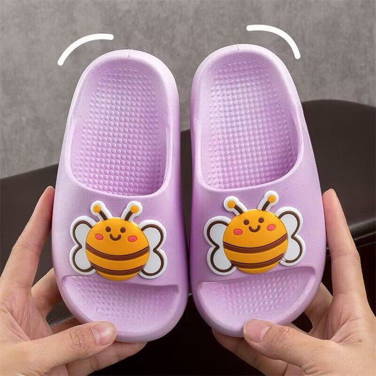 Kids' slippers - boys' summer cartoon indoor "stomping on clouds" comfortable outdoor soft sole baby bathroom sandals
