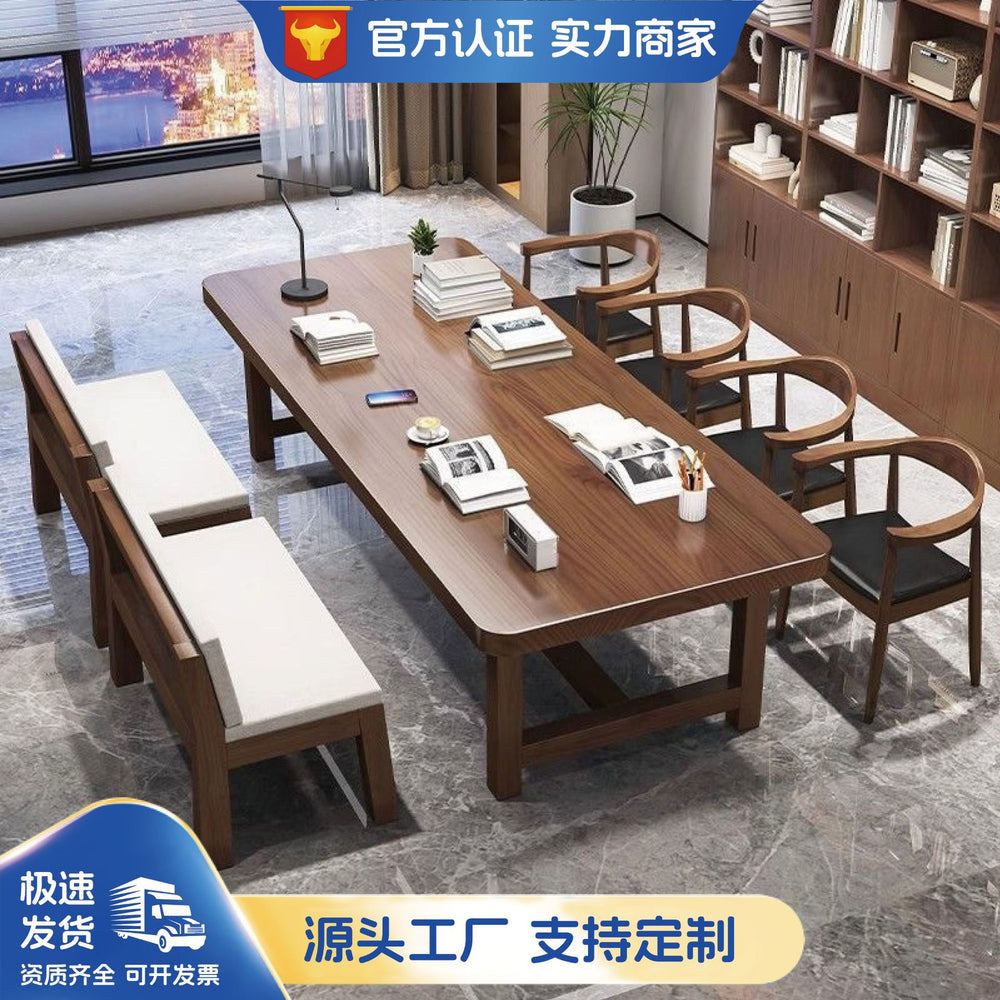All solid wood desk for home, living room, large board table, office, casual conference table, study desk