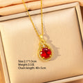 X8314-27 golden teardrop necklace