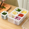 Scallion storage box for home onion ginger garlic crisper wholesale kitchen refrigerator fruit food crisper drain box