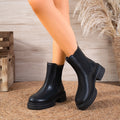Exportplus size chelsea boots for women new arrivalspring & fall single boots thick sole thin short boots women's shoes cross-border chimney boots