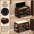 Solid wood entrance door shoe changing stool accessible luxuryclassy sense shoe cabinet stool all-in-onefor home can sit storage bench bench