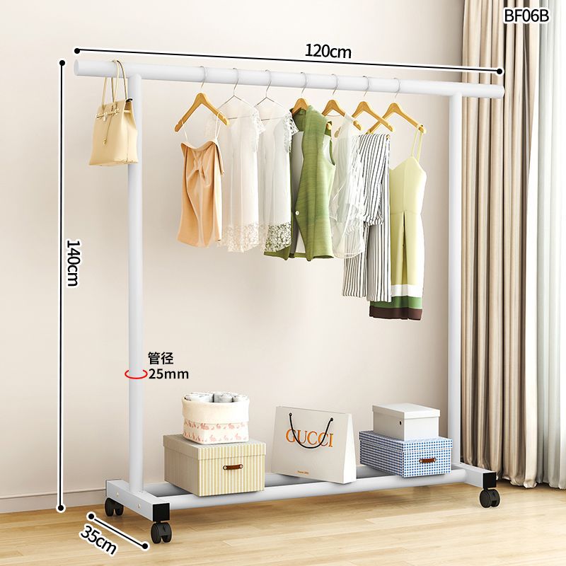 Clothes hanger floor-standing for home balcony indoor simple clothes drying pole movable clothes hanger student dormitory clothes drying rack