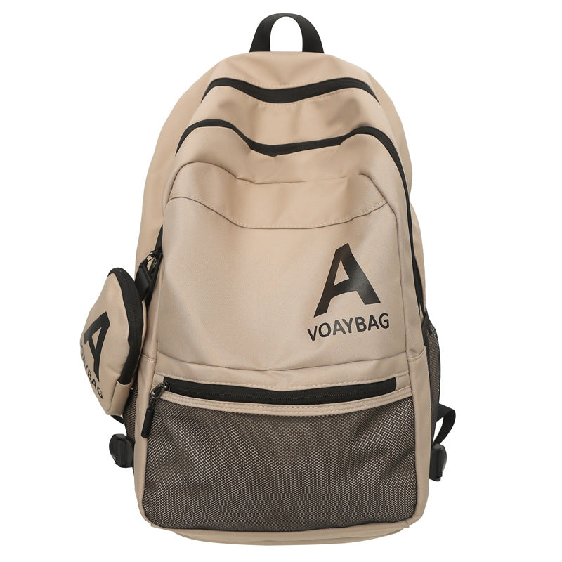 Backpack New Trend Simple Large Capacity Student Backpack Outdoor Travel Sports Backpack Men and Women