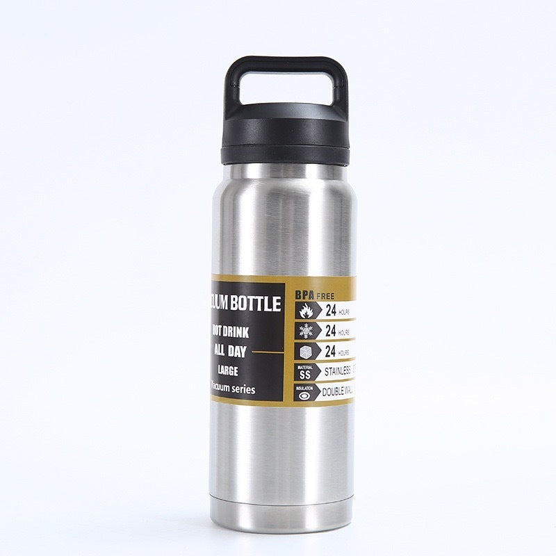 304 stainless steel hiking water kettle outdoor portable sports water kettle 26oz large capacity thermal space kettle