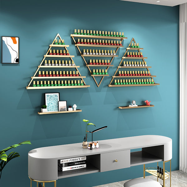 ins simple nail polish glue display stand nail polish shelf Internet celebrity triangle wall hanging wall rack container more
