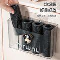 Garbage bag storage handy gadget large capacity kitchen cabinet door wall-mounted garbage bag storage rack plastic bag extraction box
