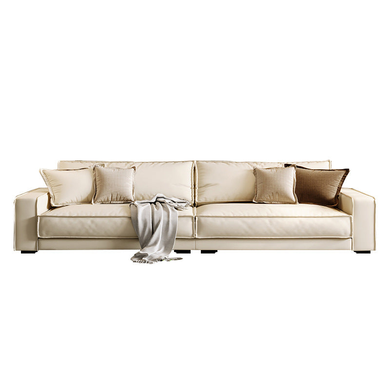 Budapest straight-row sofa: italian-inspired, light luxury living room set for small to medium apartments - "dofu" cube sofa combination