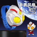 Authentic ultraman superhero kids' rechargeable wristband mini portable electric silent watch fan for students