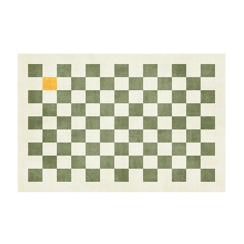 Checkerboard rug for bedroom, living room - modern minimalist nordic style - perfect for bedside, coffee table, or sofa